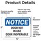 Signmission Door Not In Use Door Inoperable, 5 in W x Rectangle, Vinyl Decal OS-2PACK-NS-D-35-L-11513 - alternate 2